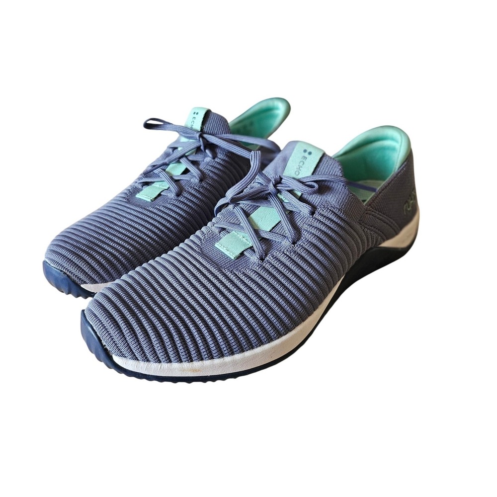 Ryka Echo Knit Fit Slip On Walking Sneaker Women's 8M Folk Blue Athleisure